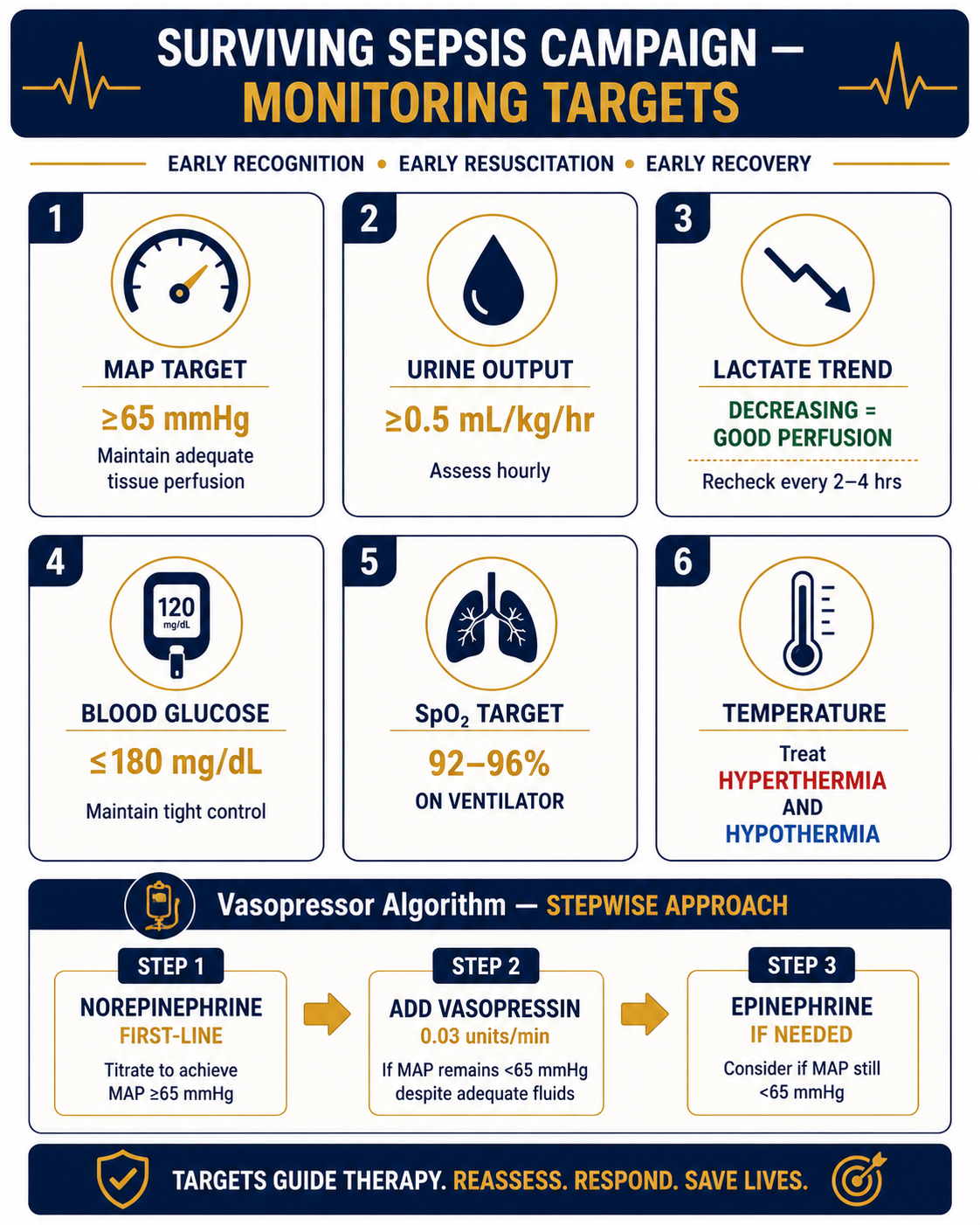 Surviving Sepsis Campaign — haemodynamic targets and monitoring